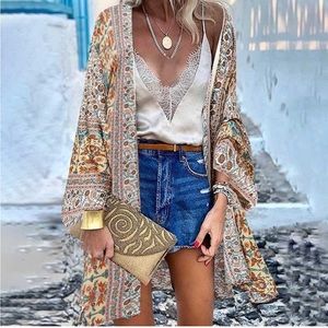 Zanzea Bohemian Longline Duster Cardigan